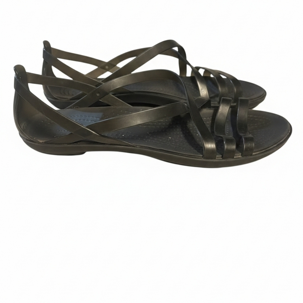 CROCS Black Strappy Sandals - Picture 3 of 4